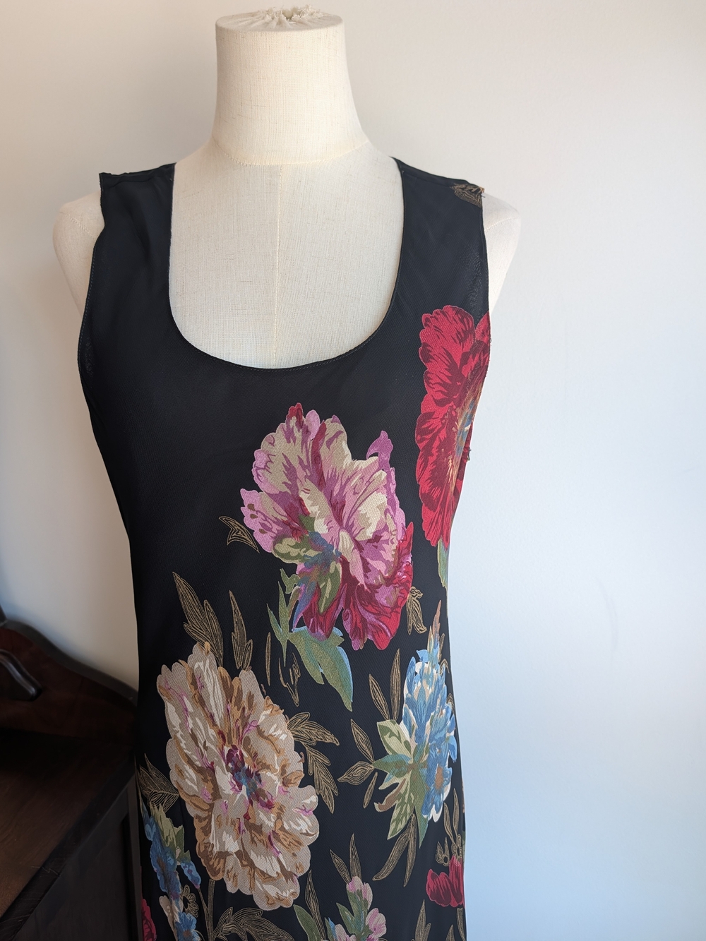April Cornell Black Maxi Dress with Multicolor Floral Print - Picture 4 of 10